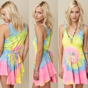 UNIF Vibrant Tie-Dye Mini Dress